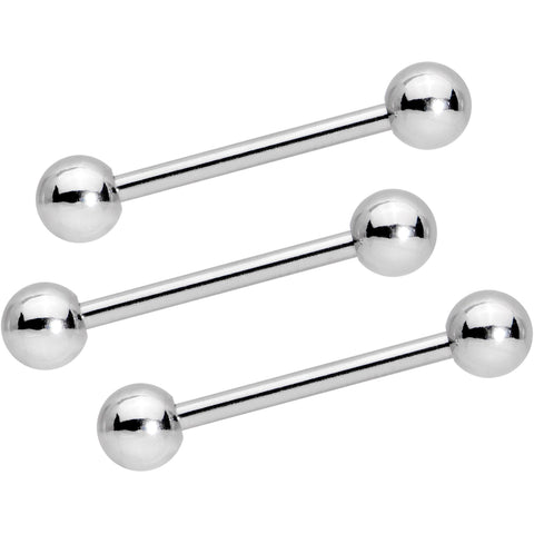 5mm Ball Barbell Tongue Ring Set of 3