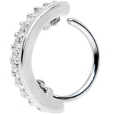 18G Clear CZ Gem Sleek Seamless Circular Ring