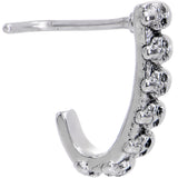 20G Halloween Scary Skulls Faux Hoop L Shaped Nose Ring