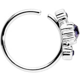 5/16 Purple CZ Gem Fashion Fusion Seamless Circular Ring