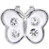 14G 1/4 Clear White Cutiepie Butterfly Tragus Cartilage Earring