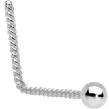 2mm Ball End So Twisted L Shaped Nose Ring