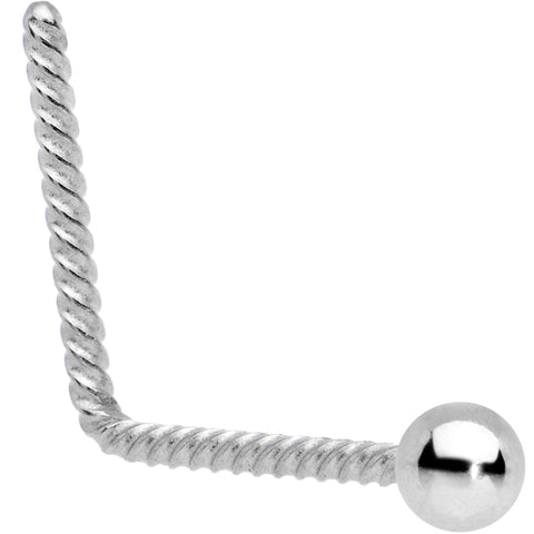2mm Ball End So Twisted L Shaped Nose Ring