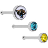 20G Licensed NFL Jacksonville Jaguars Logo Nose Bone 3 Pack Set