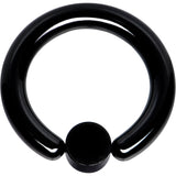 8G 1/2 Clear Gem 5mm Disc Black BCR Captive Ring