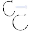 18G 3/8" Pack of 2 Stainless Steel Nose Hoop Rings