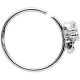20G 3/8 Clear Gem Bow Seamless Circular Ring