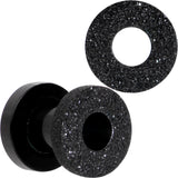 Black PVD Sandblasted Screw Fit Tunnel Plug Set 5mm to 16mm