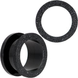Black PVD Sandblasted Screw Fit Tunnel Plug Set 5mm to 16mm