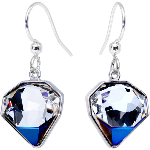 Bling Silver Plated Fishhook Earrings Created with Crystals