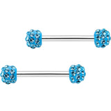 14G 9/16 All About Fun Barbell Nipple Ring Pack Set of 6
