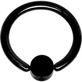 14G 3/8 Purple Faux Opal 4mm Disc Black BCR Captive Ring