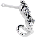 Clear CZ Gem Double Fashion Faux Hoop Nose Bone