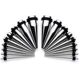 9 Piece Ear Stretching Kit in Stainless Steel Set of 2