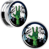 Cemetery Zombie Hand Halloween Plug Set 20mm