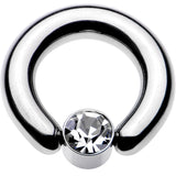 4G 9/16 Clear Gem 7mm Disc BCR Captive Ring