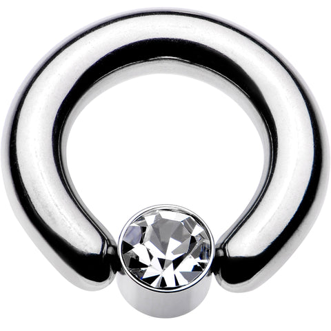 4G 9/16 Clear Gem 7mm Disc BCR Captive Ring