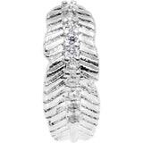 20G Clear CZ Gem Feather Seamless Circular Ring