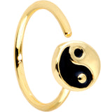 20G 5/16 Gold Tone Yin Yang Seamless Circular Ring