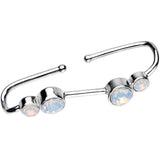 Aurora Gem Illusion Non Pierced Industrial Barbell