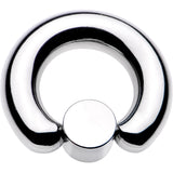 2G 9/16 White Faux Opal 8mm Disc BCR Captive Ring