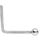 2mm Ball End So Twisted L Shaped Nose Ring
