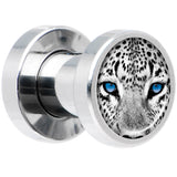 Black White Leopard Eyes Steel Screw Fit Plug Set 4G