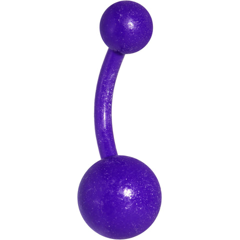 14G 3/8 Purple Glow In The Dark Effect Belly Ring