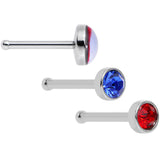 20G Licensed NFL Houston Texans Logo Nose Bone 3 Pack Set