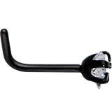 20G 1/4 Clear Star 3mm CZ Gem Black IP L-Shape Nose Ring