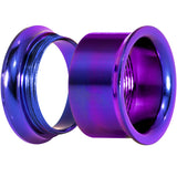 2G Blue Anodized Titanium Steel Screw Fit Tunnel Plug Set