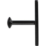 1/4 12mm Black IP Rectangle Internal Thread Daith Cartilage Tragus