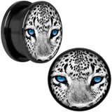 Black White Leopard Eyes Black Anodized Screw Fit Plug Set 18mm
