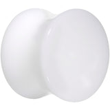 1/2 White Acrylic Saddle Plug Set