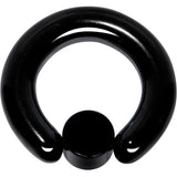 4G 9/16 Clear Gem 7mm Disc Black BCR Captive Ring
