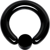 6G 1/2 Clear Gem 6mm Disc Black BCR Captive Ring