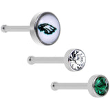 20G Licensed NFL Philadelphia Eagles Logo Nose Bone 3 Pack Set