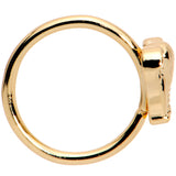 18G 5/16 Annealed Gold Tone Proud Elephant Seamless Circular Ring