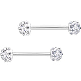 14G 9/16 All About Fun Barbell Nipple Ring Pack Set of 6