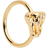 18G 5/16 Annealed Gold Tone Proud Elephant Seamless Circular Ring