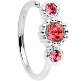 20G 5/16 Pink CZ Fashion Fusion Seamless Circular Ring
