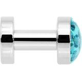 8G Zircon Blue Ferido Crystal Steel Screw Fit Plug Set