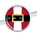 14G Christmas Santa Suit Industrial Barbell 37mm