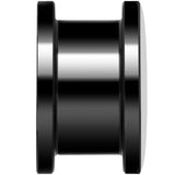 Black White Tiger Eyes Black Anodized Screw Fit Plug Set 9/16