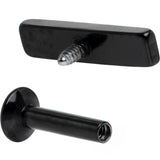 1/4 9mm Black IP Rectangle Internal Thread Daith Cartilage Tragus