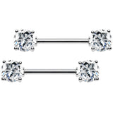 14G 9/16 Multi Color Gem Fun Barbell Nipple Ring Pack Set of 6