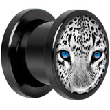 Black White Leopard Eyes Black Anodized Screw Fit Plug Set 00G