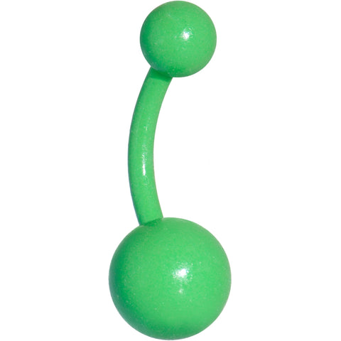 14G 3/8 Green Glow In The Dark Effect Belly Ring