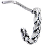 20G Braided Rope Faux Hoop L Shaped Nose Ring