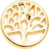 1/4 Gold Tone Tree of Life Cutout Tragus Cartilage Earring
